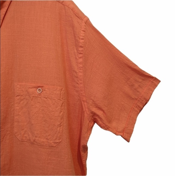2/$20 Marco stretchy button down orange shirt 1XB - Picture 5 of 7